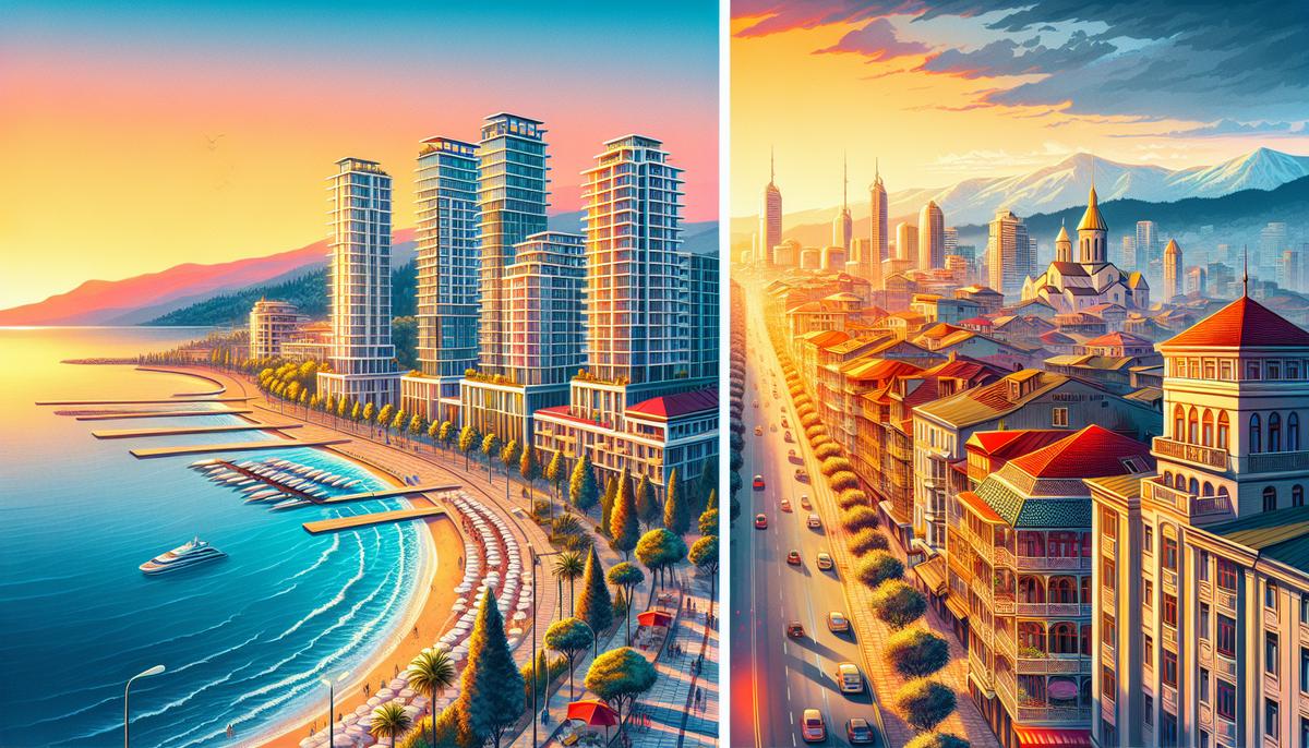 Батуми vs Тбилиси по ликвидности: что быстрее продаётся Сравнение набережной Батуми и центр Тбилиси