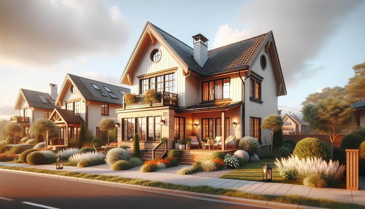 Инвестиции в коттеджи и таунхаусы Батуми Коттедж у моря в Батуми с тёплым освещением и ухоженным двором