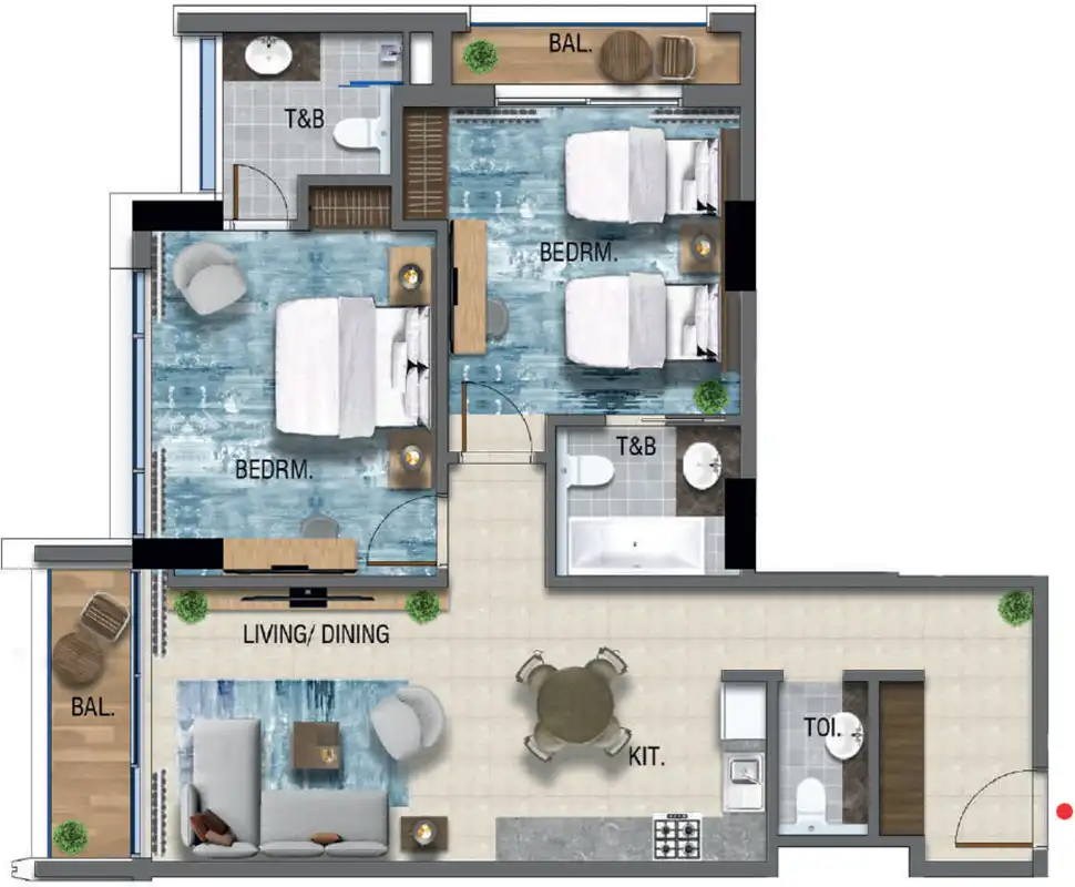 Floor Plans of Affini Tribute Portfolio Residences