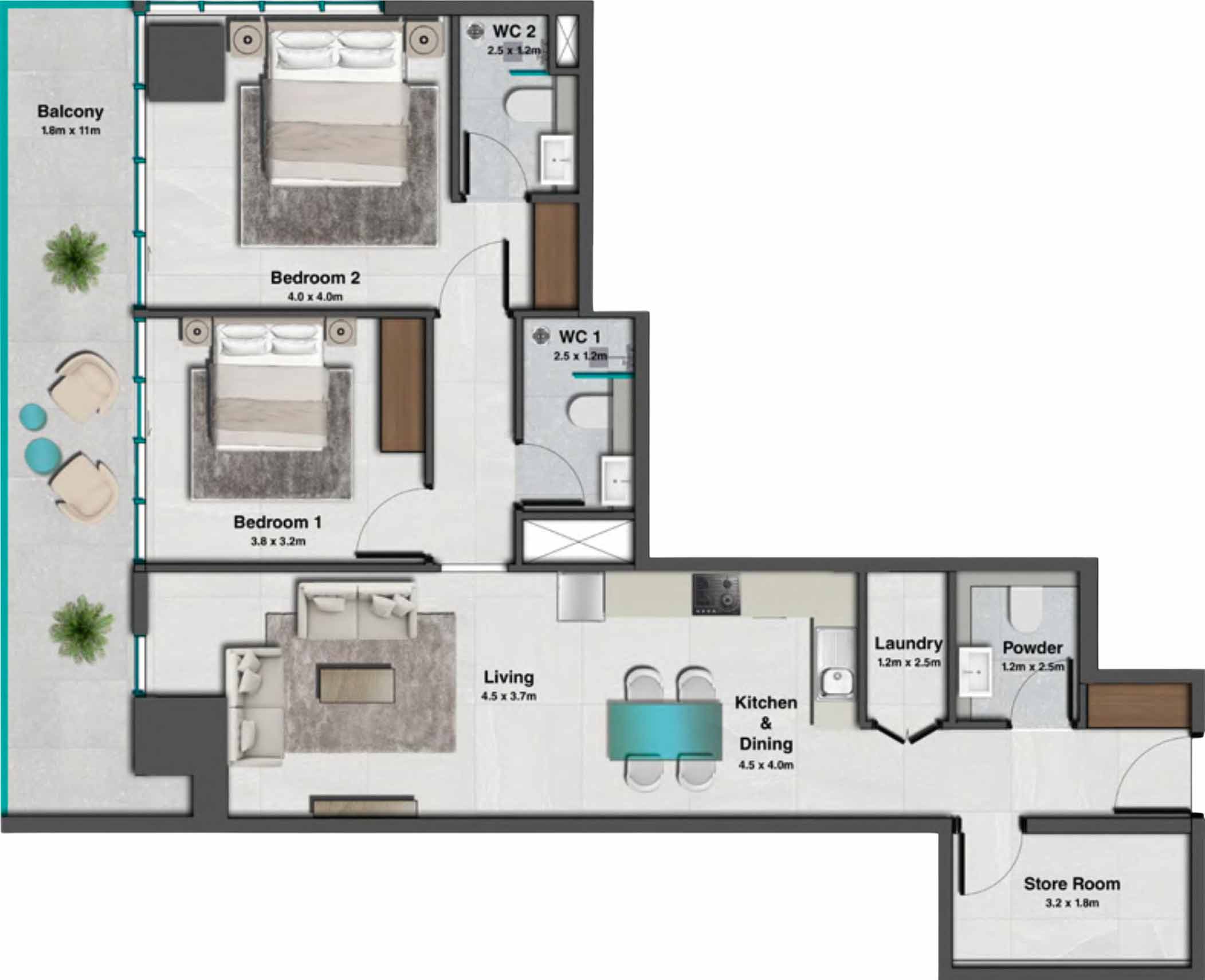 Floor Plans of Sky Hills Residences 2