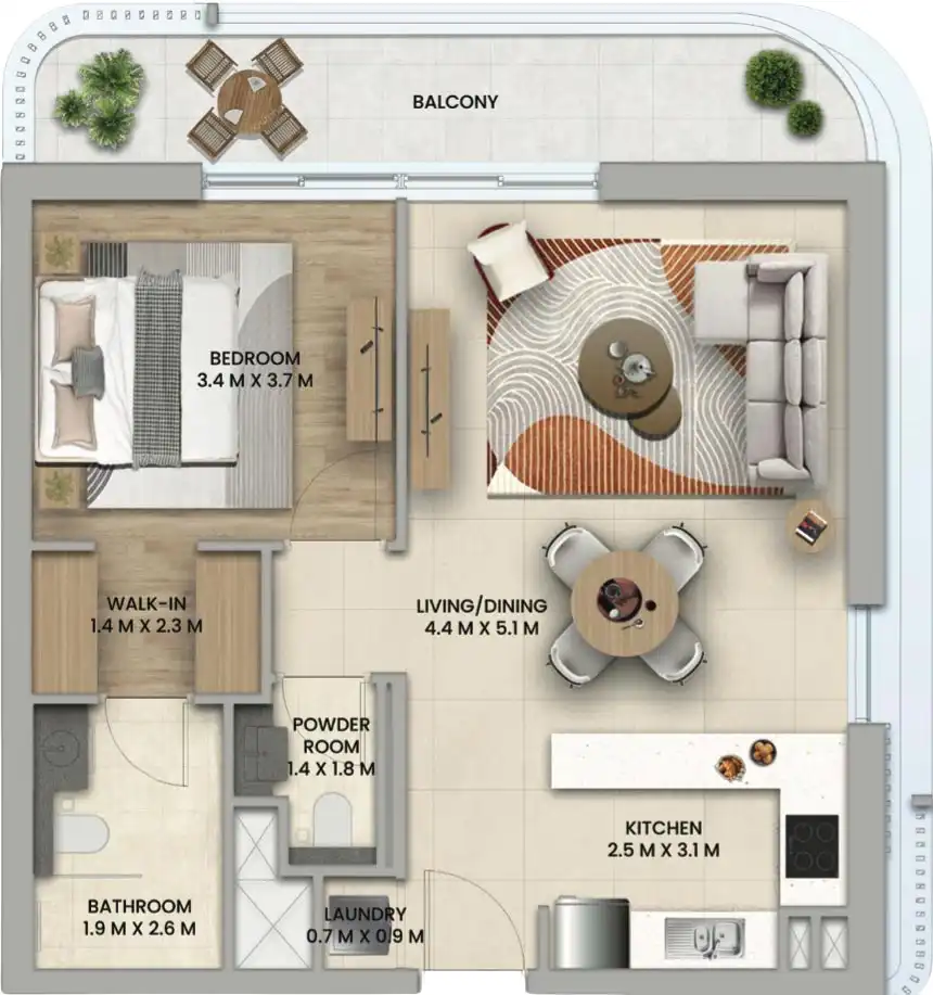 Floor Plans for Aldar Nouran Living in Abu Dhabi