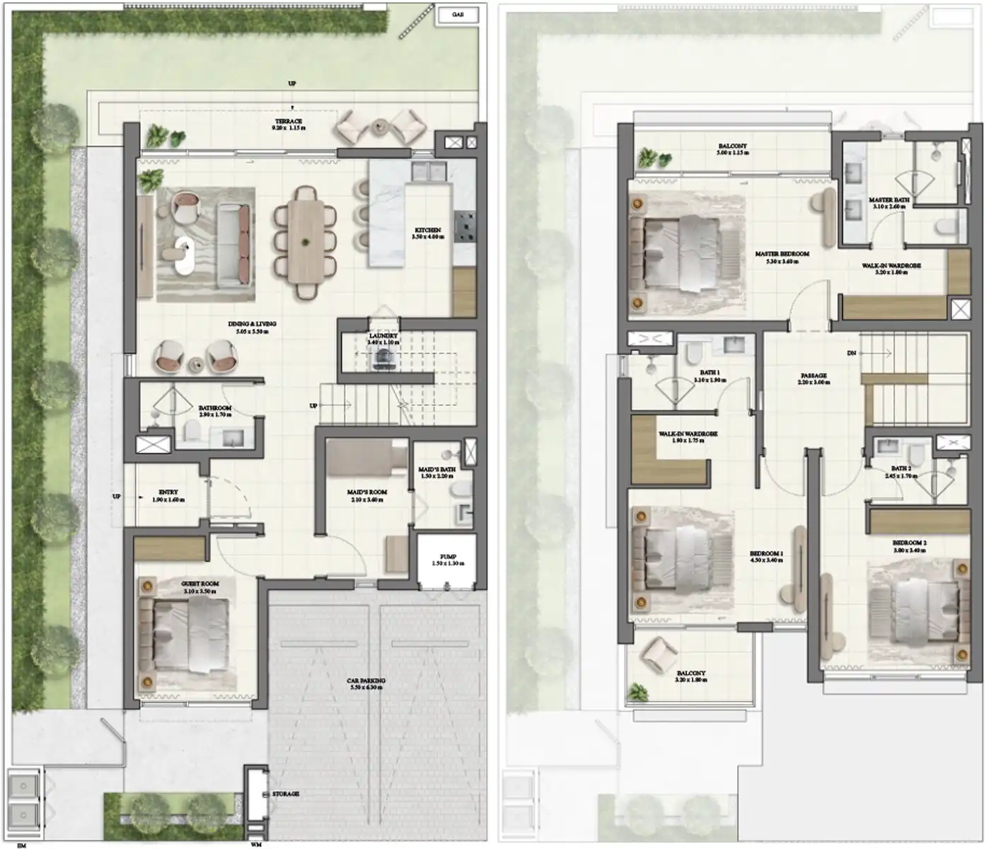Планировки Emaar The Valley Vindera