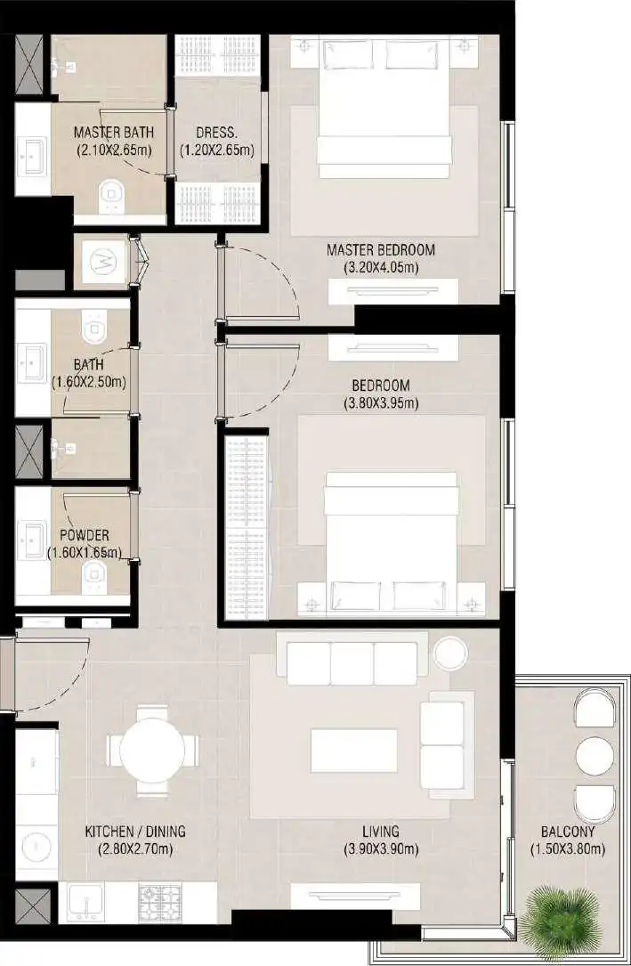 Floor Plans of Nshama Camden at Town Square Dubai