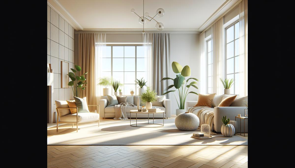 Декор без переплаты: как создать «вау-эффект» для фото объявления Светлая гостиная с декоративными акцентами