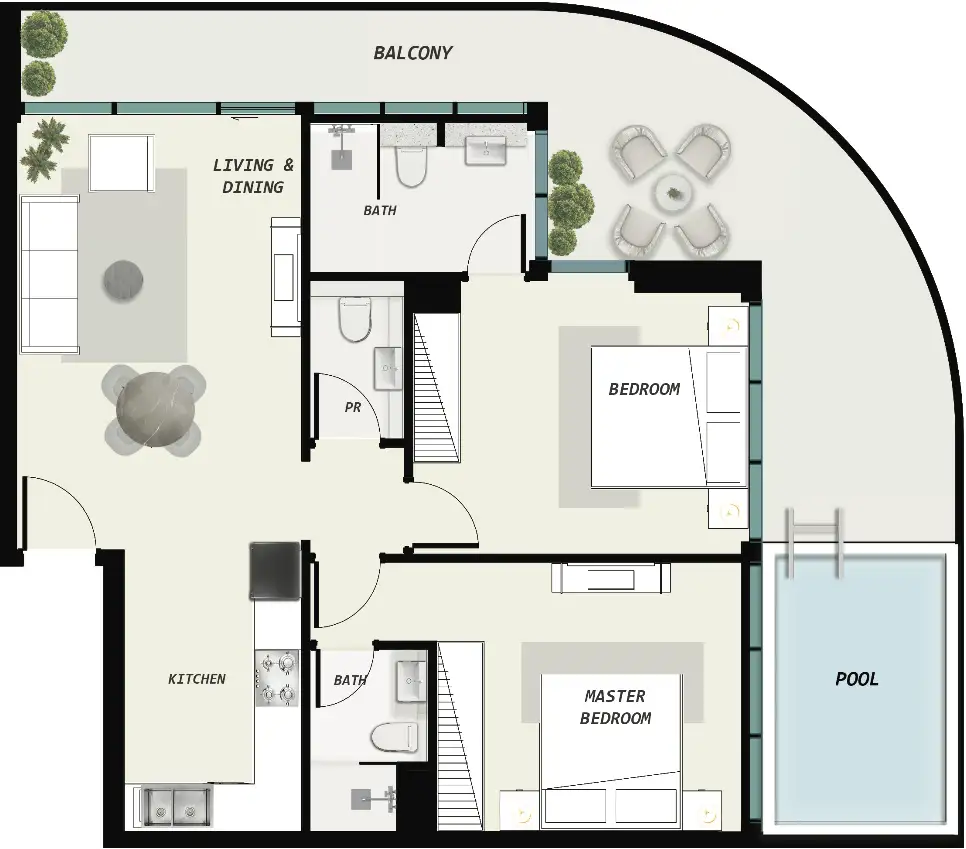 Floor Plans for Samana Avenue in Dubai