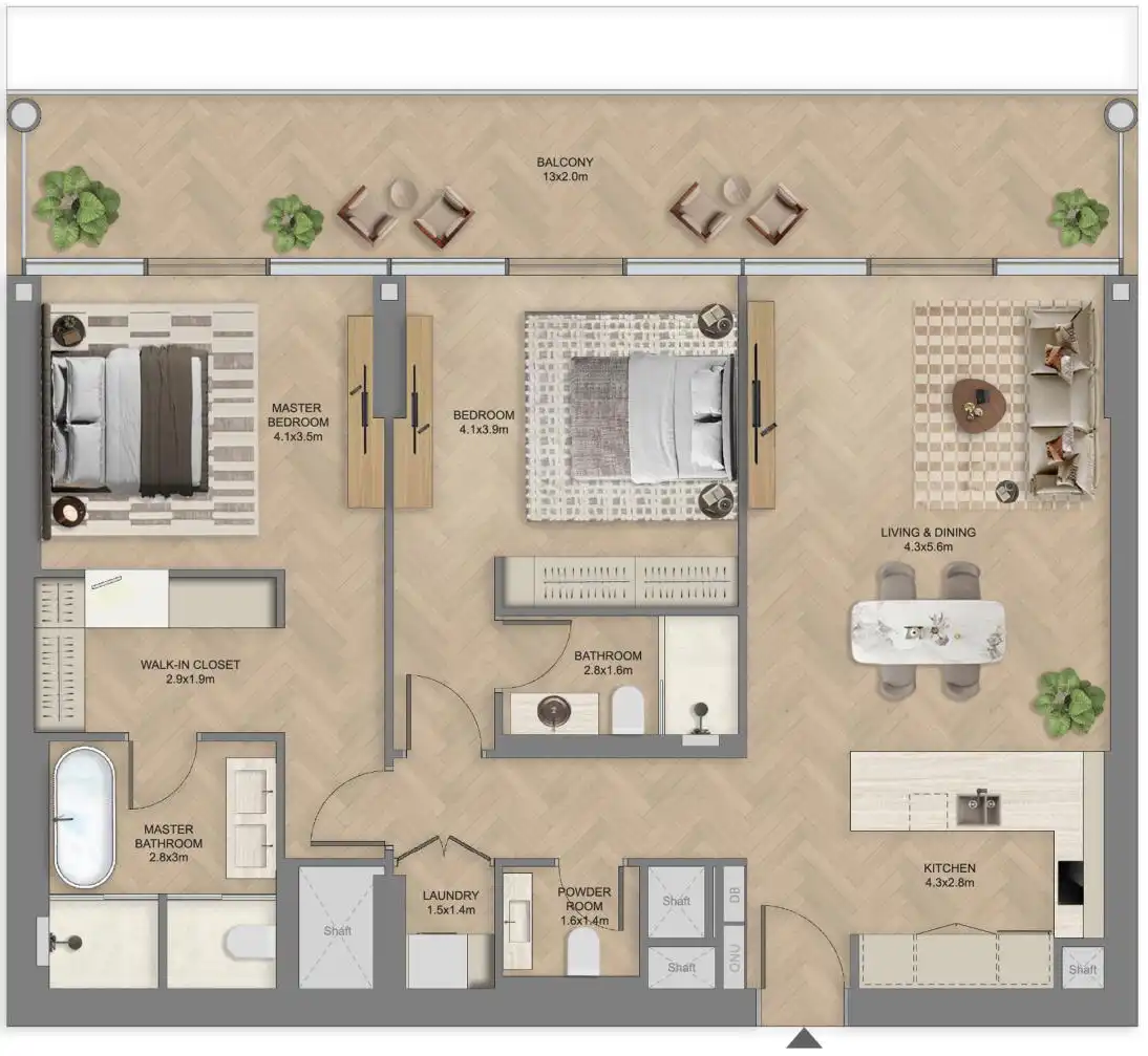 Планировки Aldar The Row Saadiyat