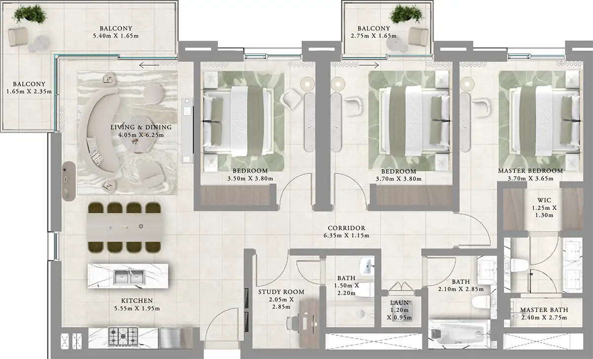 Floor Plans for Emaar Oria in Dubai