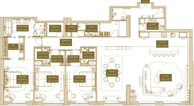 Floor Plans for Sofitel Residences Dubai Downtown in Dubai