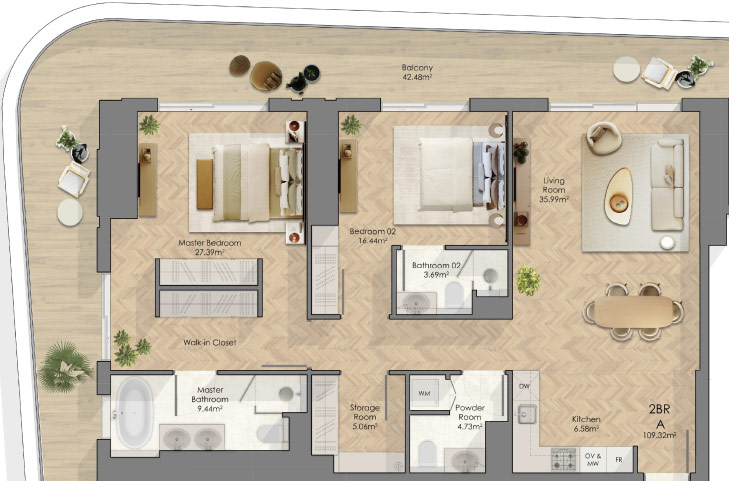 Floor Plans of Midora Residences JVC