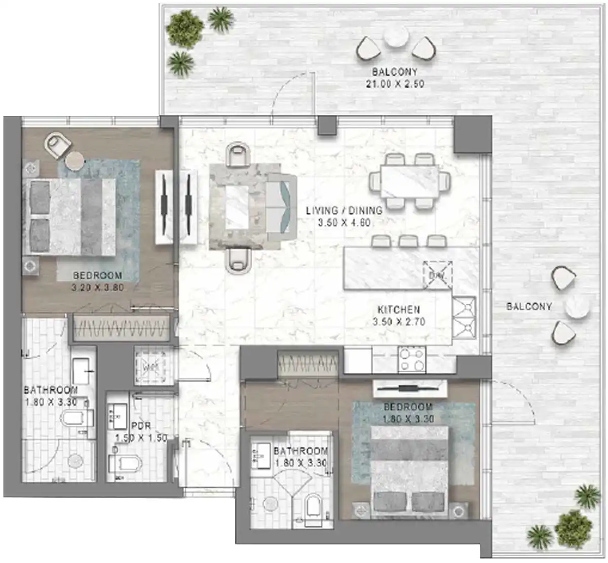 Floor Plans of DAMAC District at DAMAC Hills