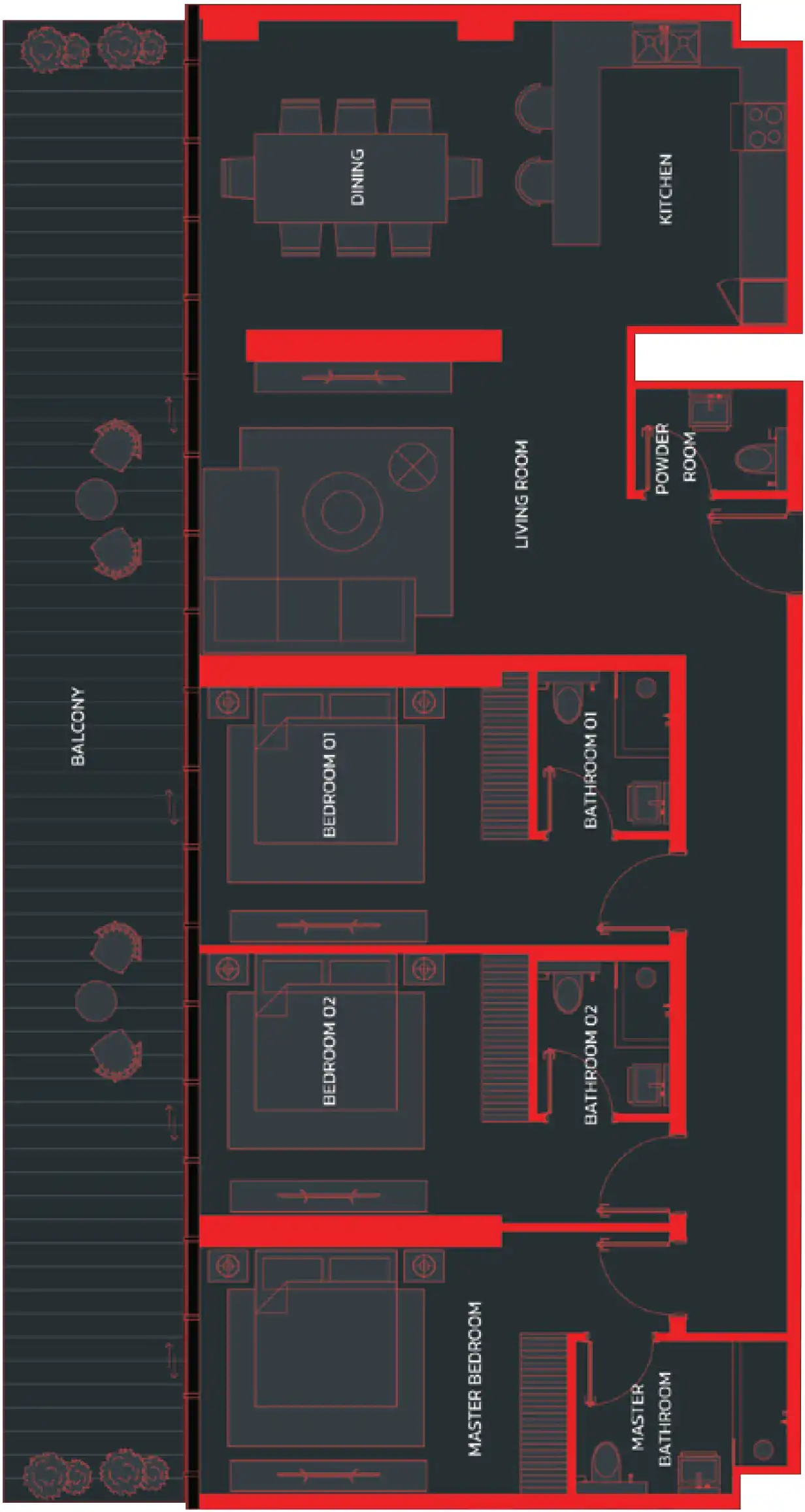 Floor Plans for Tonino Lamborghini Residences Al Marjan in Ras Al Khaimah