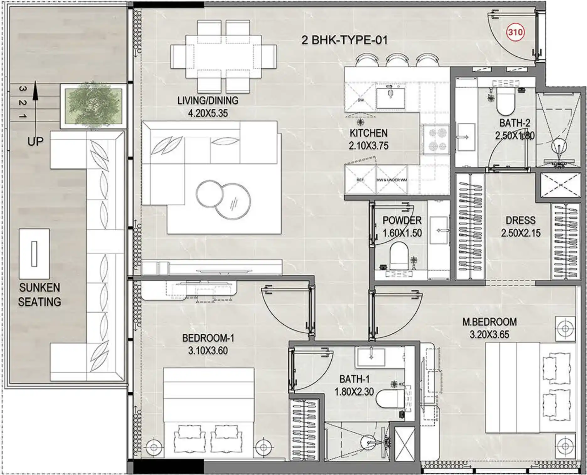 Floor Plans of Reef 1000