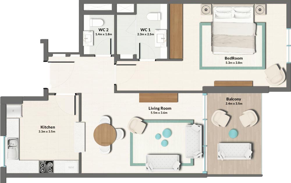 Floor Plans of Cresswell Residences Dubai South