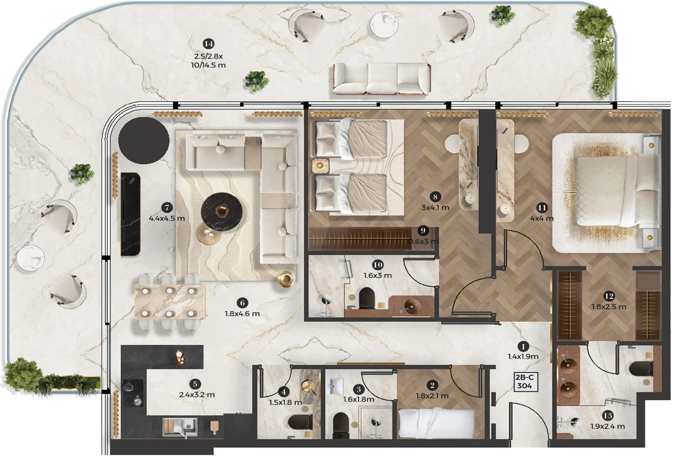 Планировка Stellar by Elie Saab