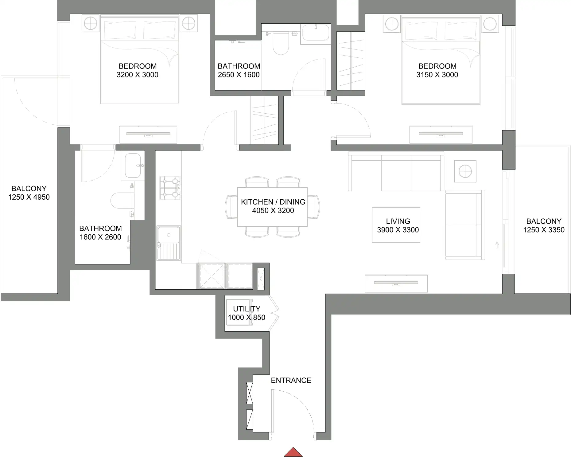 Floor Plans for Sobha 340 Riverside Crescent in Dubai