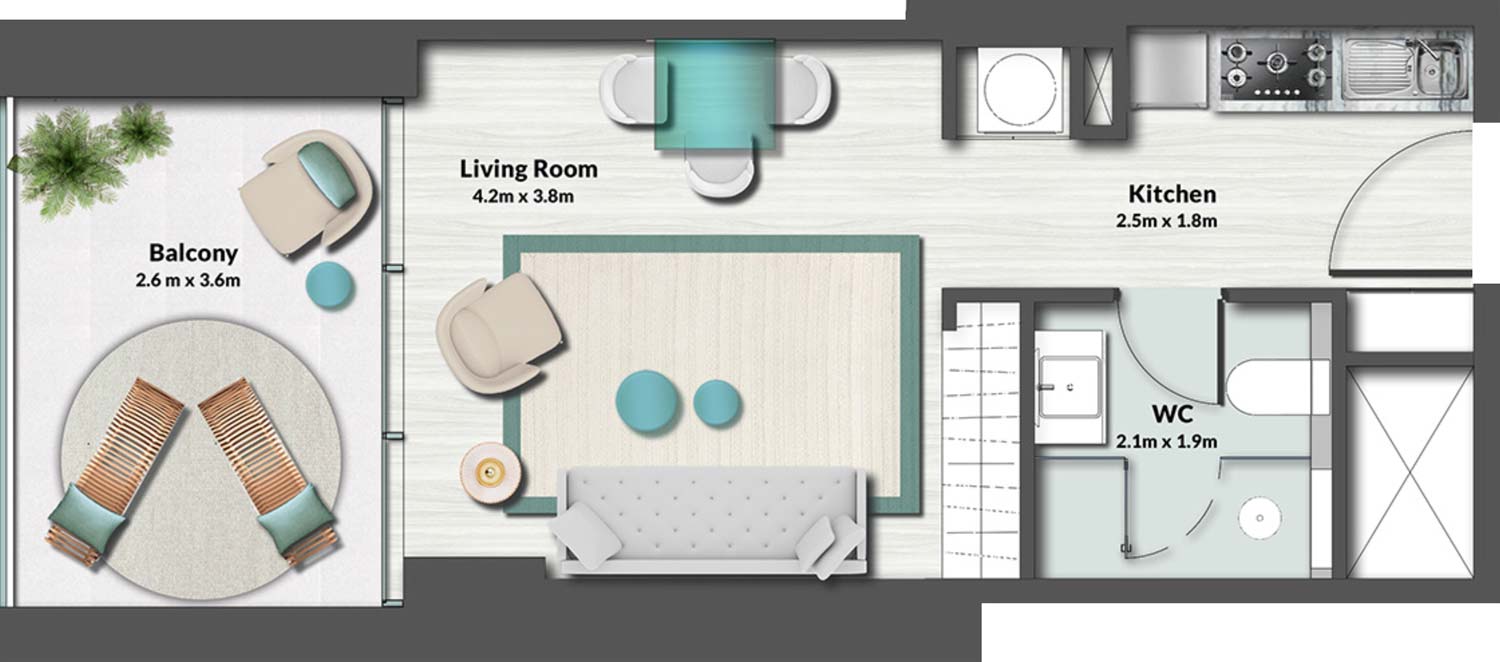 Floor Plans of MASA Residence Al Marjan Island