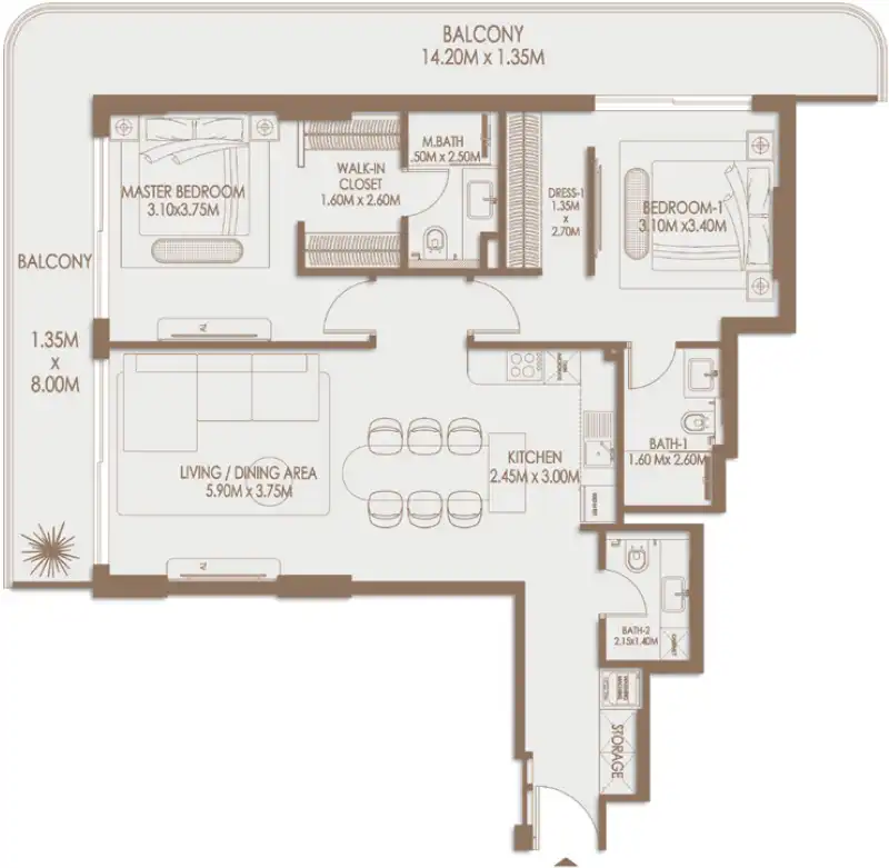 Планировка Veona by Gutti