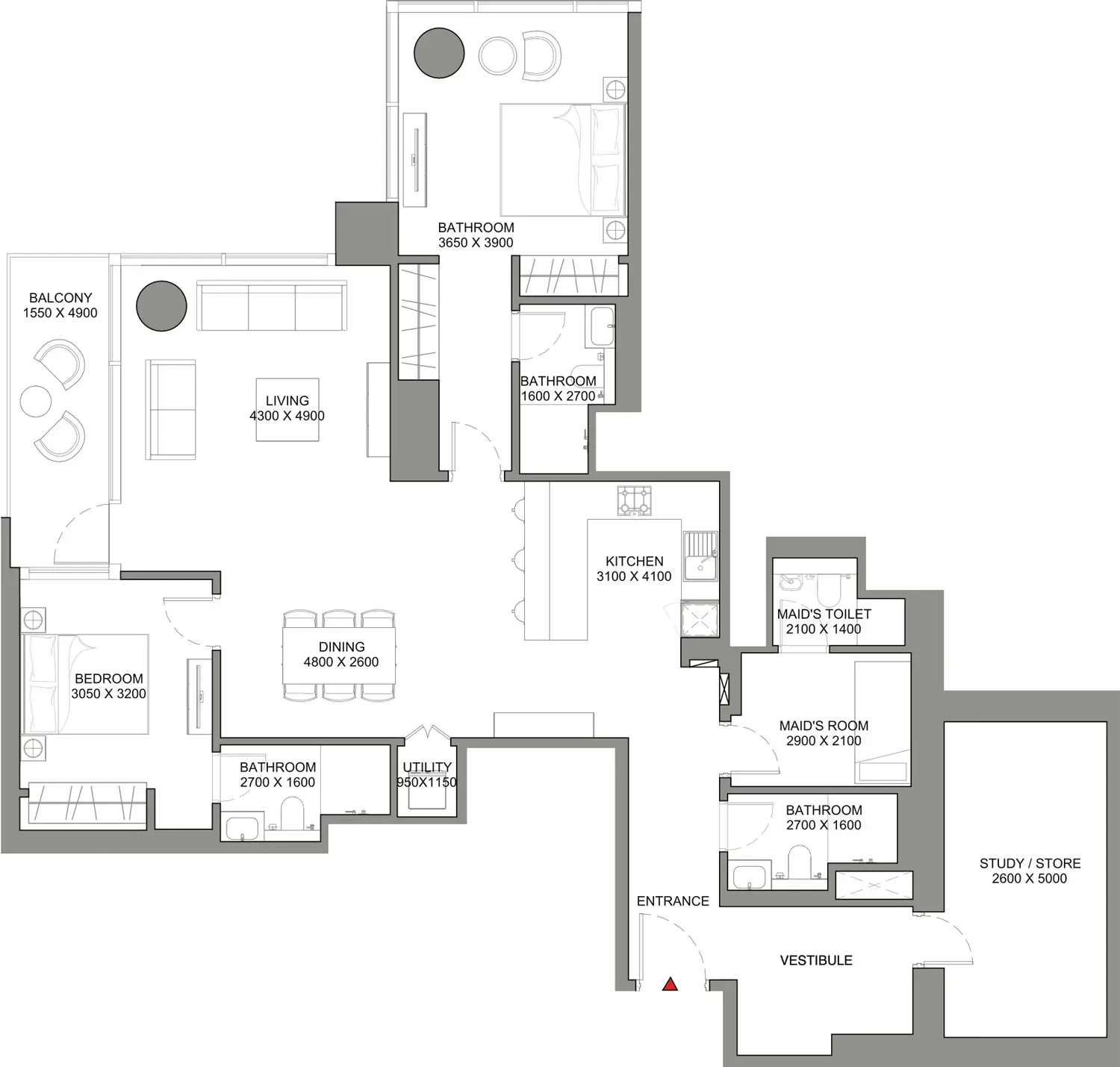 Floor Plans for Sobha Skyscape Altius in Dubai