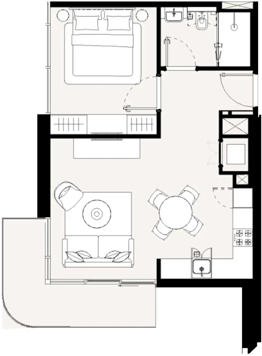 Планировка Azizi Jaddaf Beach Oasis