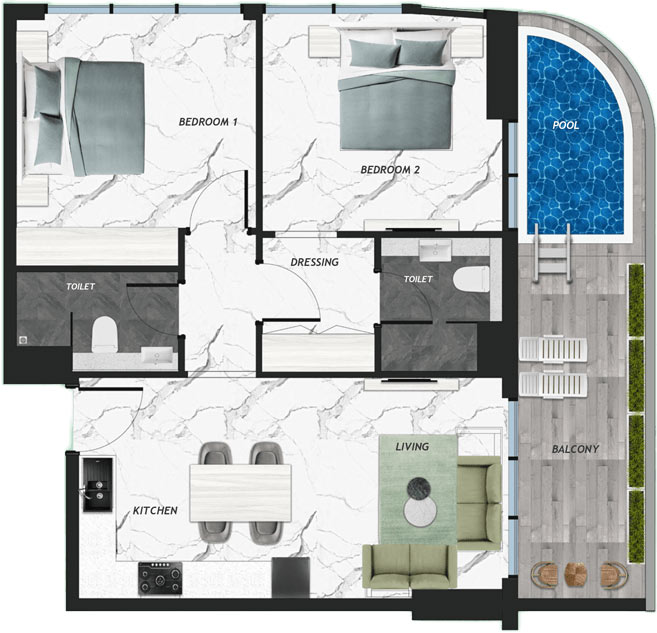 Floor Plans of Samana Avenue