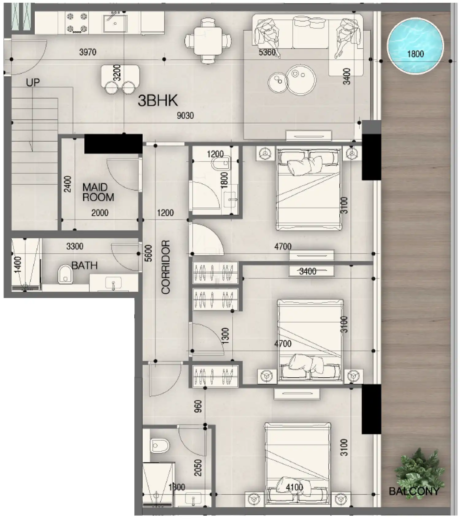Floor Plans for Peace Avenue in Dubai