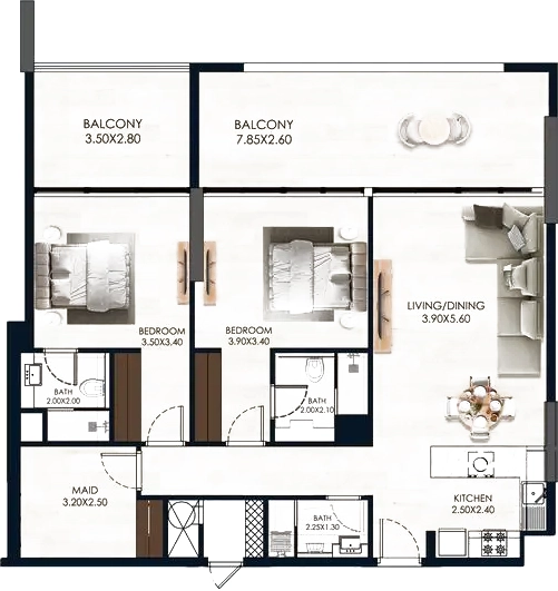 Floor Plans for Soul by Vision in Dubai