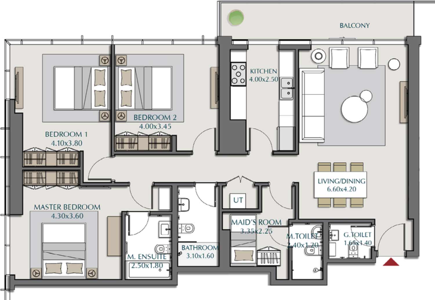 Floor Plans of Wasl1 Park Views Residences