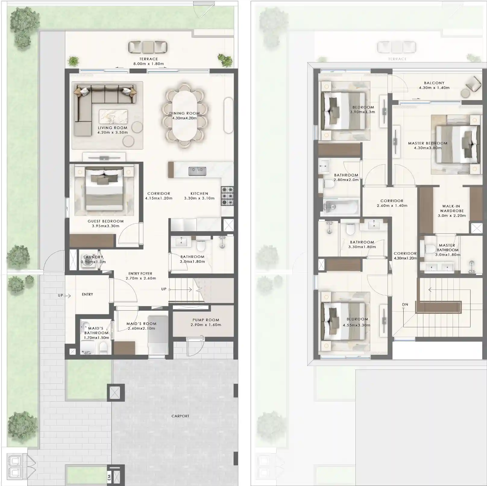 Floor Plans for Emaar South Greenridge in Dubai