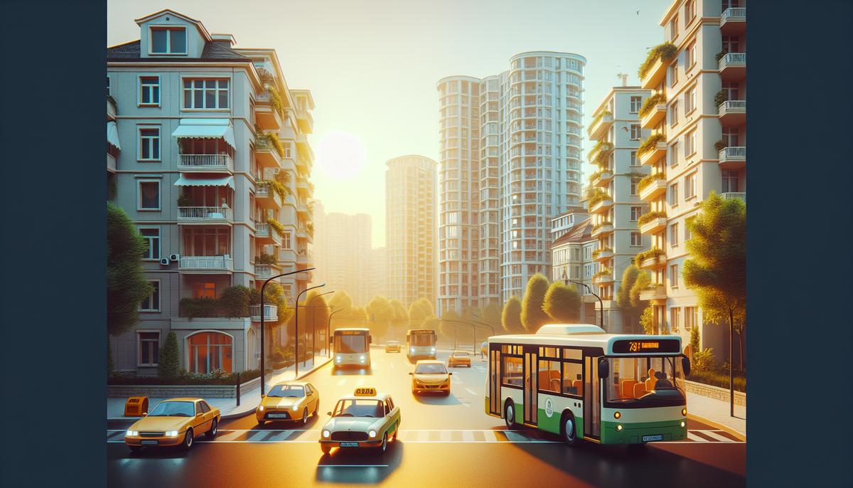 Транспорт в Батуми: маршрутки, автобусы, такси Маршрутка и такси у набережной Батуми