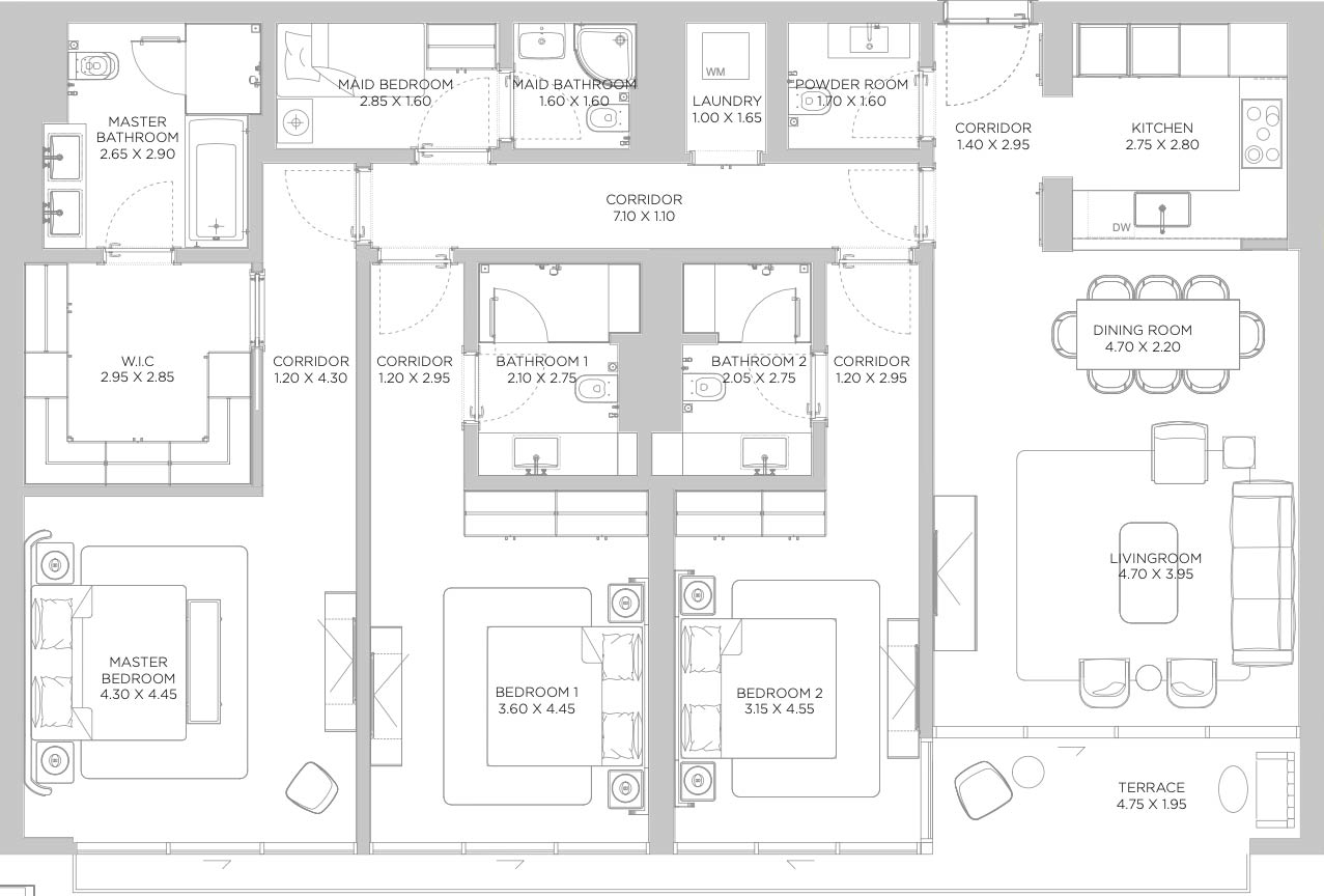 Floor Plans of Rixos Dubai Islands Hotel & Residences