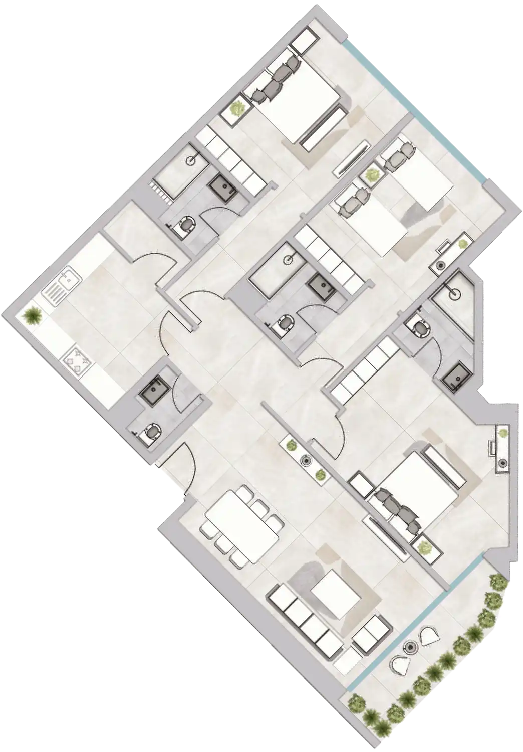 Floor Plans for Infinity Tower by GJ Properties in Ajman