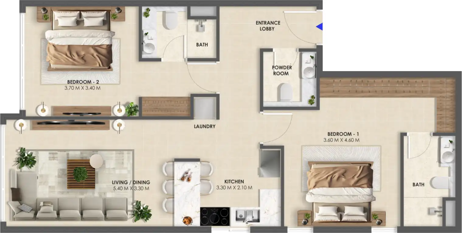 Floor Plans for Vivida Residences in Dubai