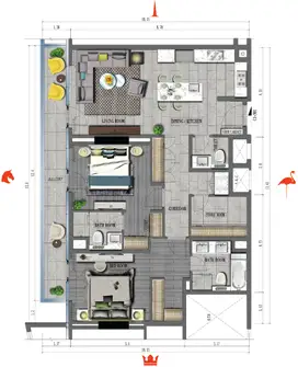 Floor Plans for Tonino Lamborghini Residences Dubai in Dubai