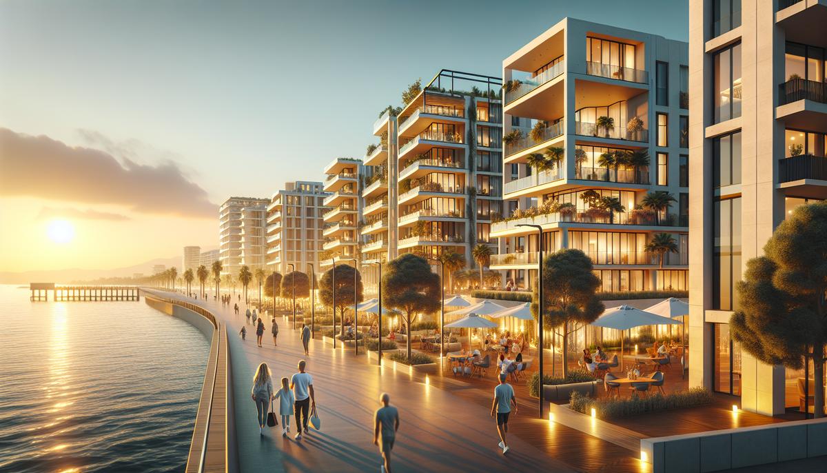 ТОП-5 жилых комплексов Батуми для инвесторов Жилой комплекс в Батуми у набережной, вид на современную многоэтажную застройку