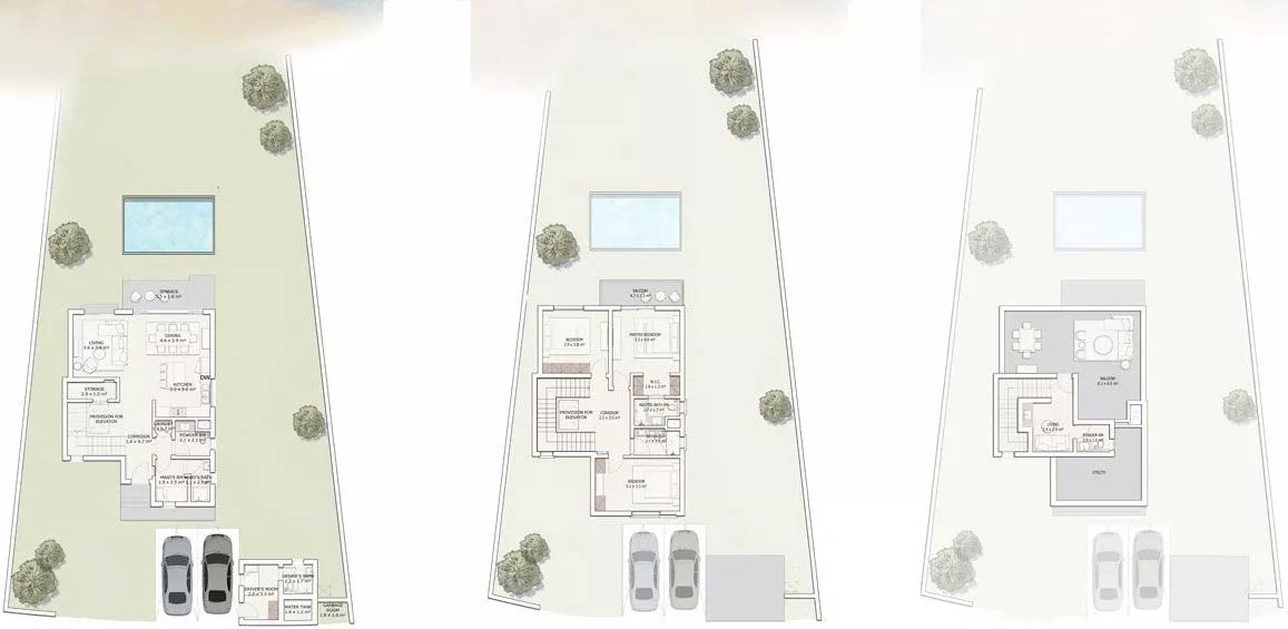 Floor Plans of Eagle Hills Ramhan Island Villas