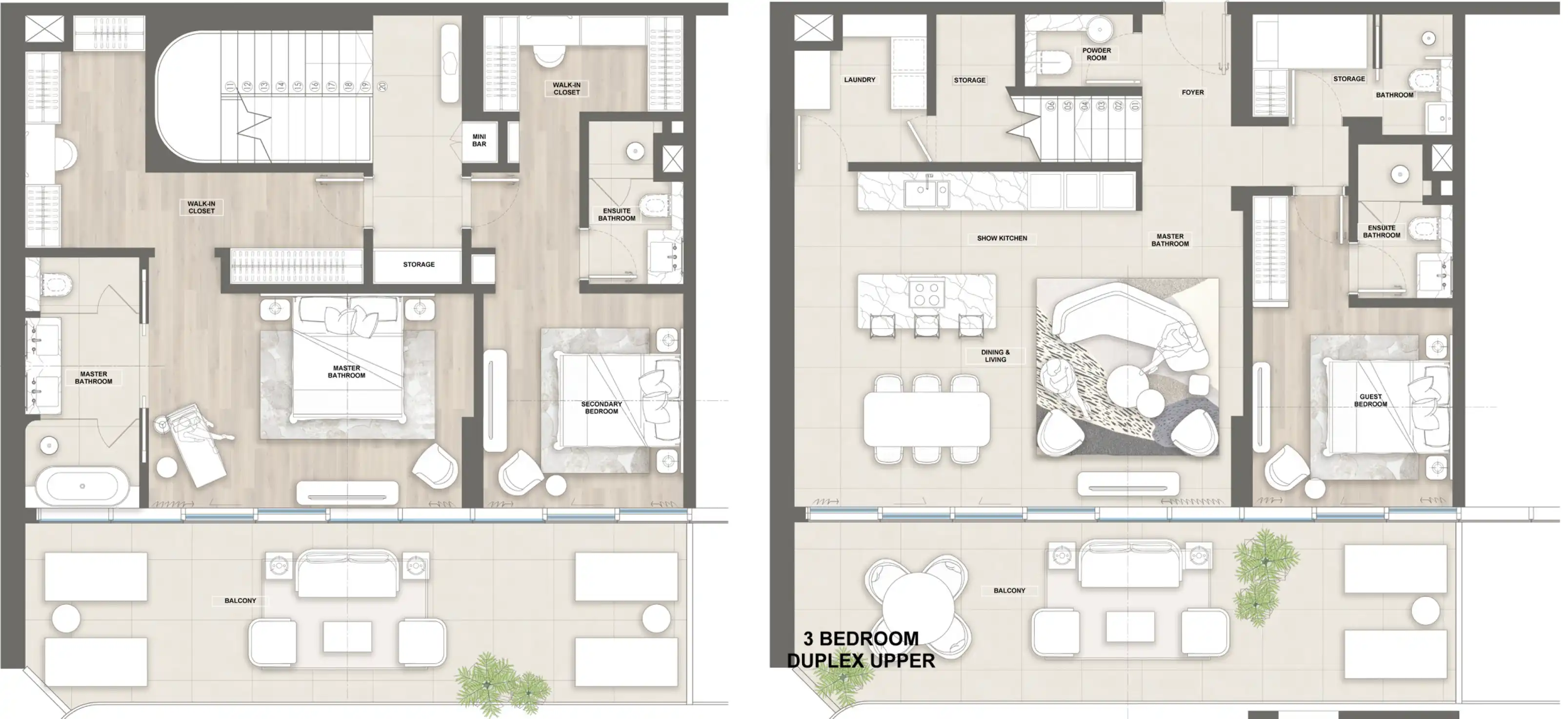 Планировки Mondrian Al Marjan Beach Residences