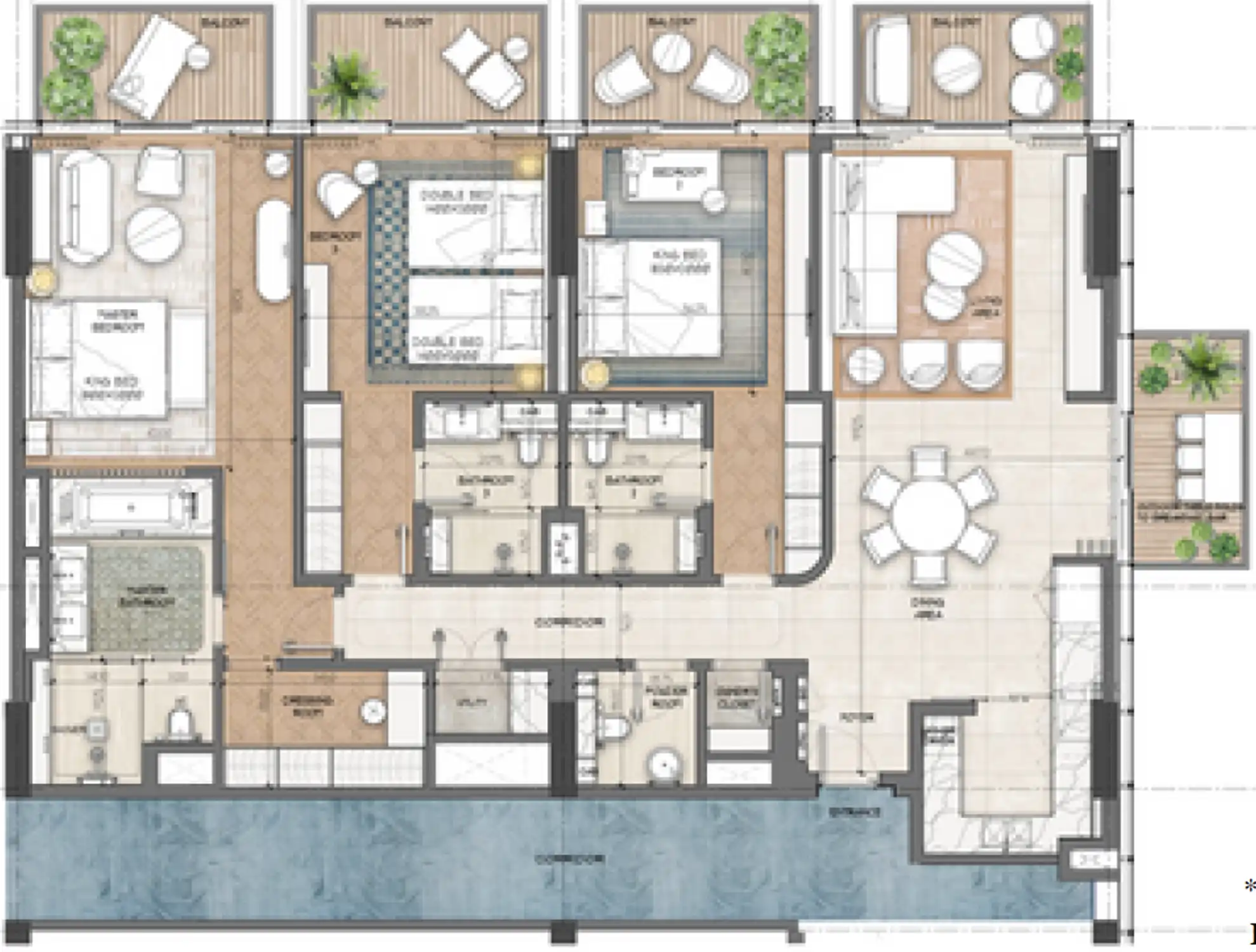 Планировка Nasim Al Bahr Residences Luxury Collection