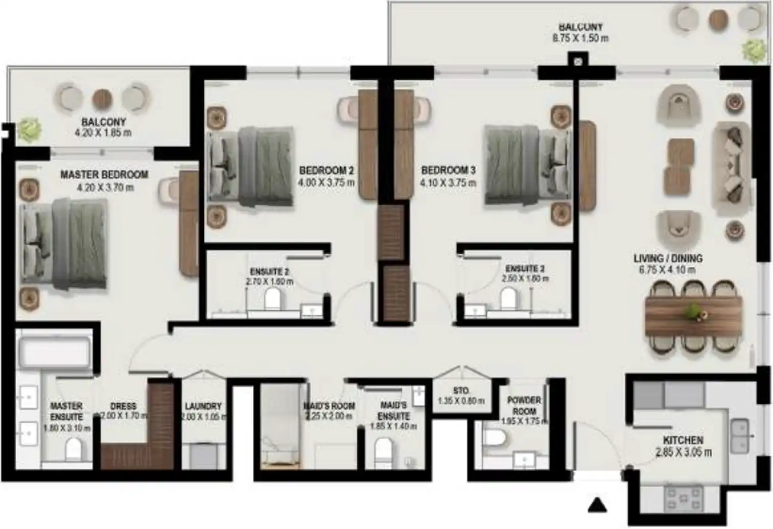 Floor Plans for Boulevard Park at Wasl Gate in Dubai