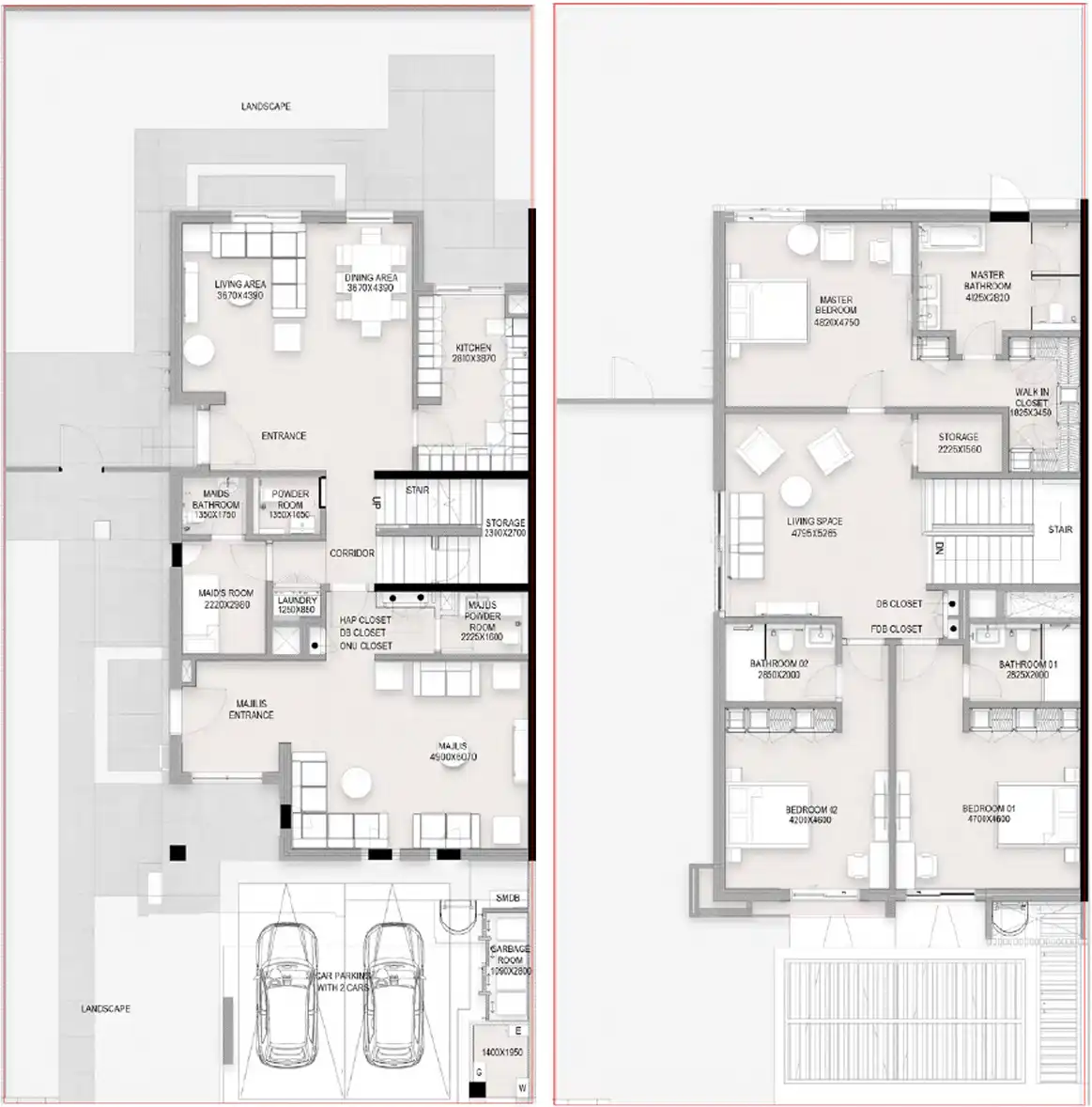 Floor Plans of Aldar Al Deem Townhomes