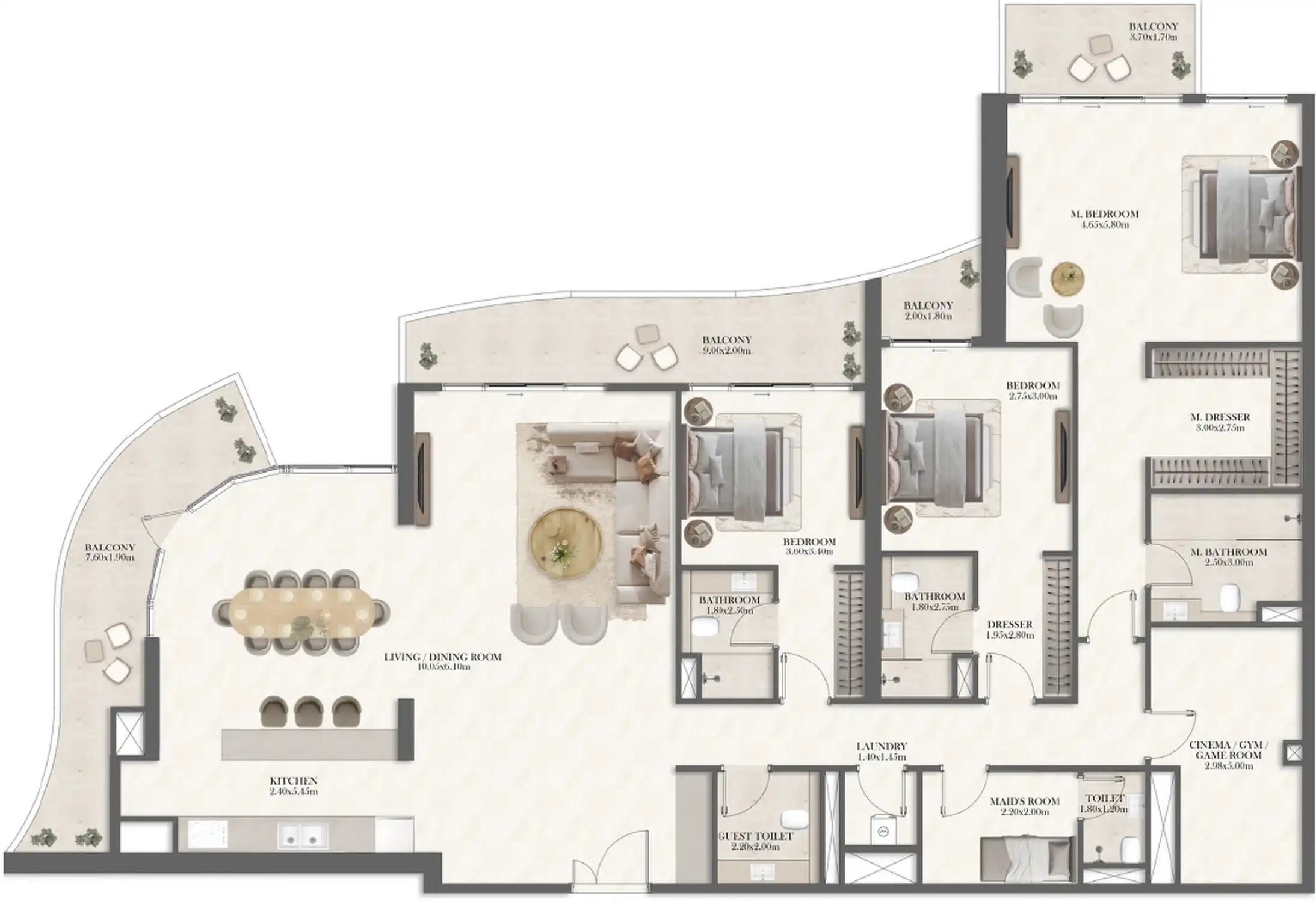 Планировка Radisson Residences Al Reem Island