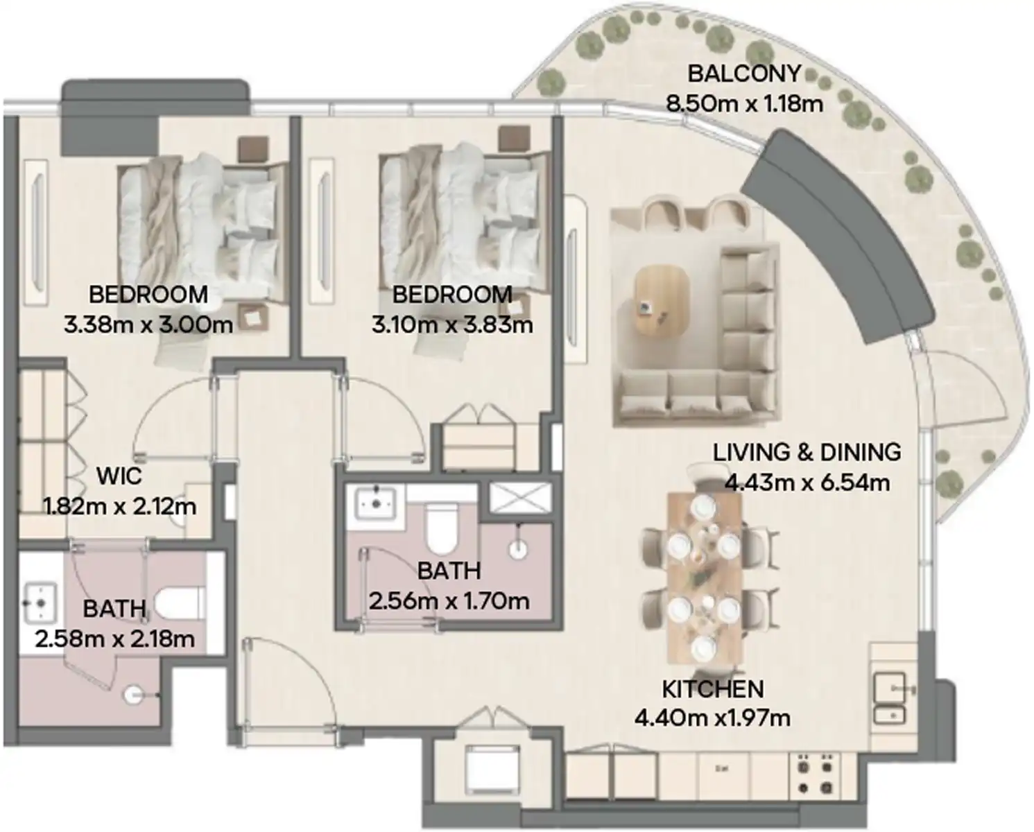 Планировки RAK Properties Mirasol 2