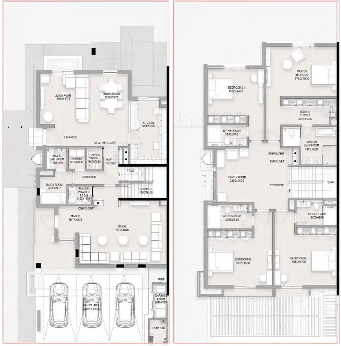 Floor Plans of Aldar Al Deem Townhomes