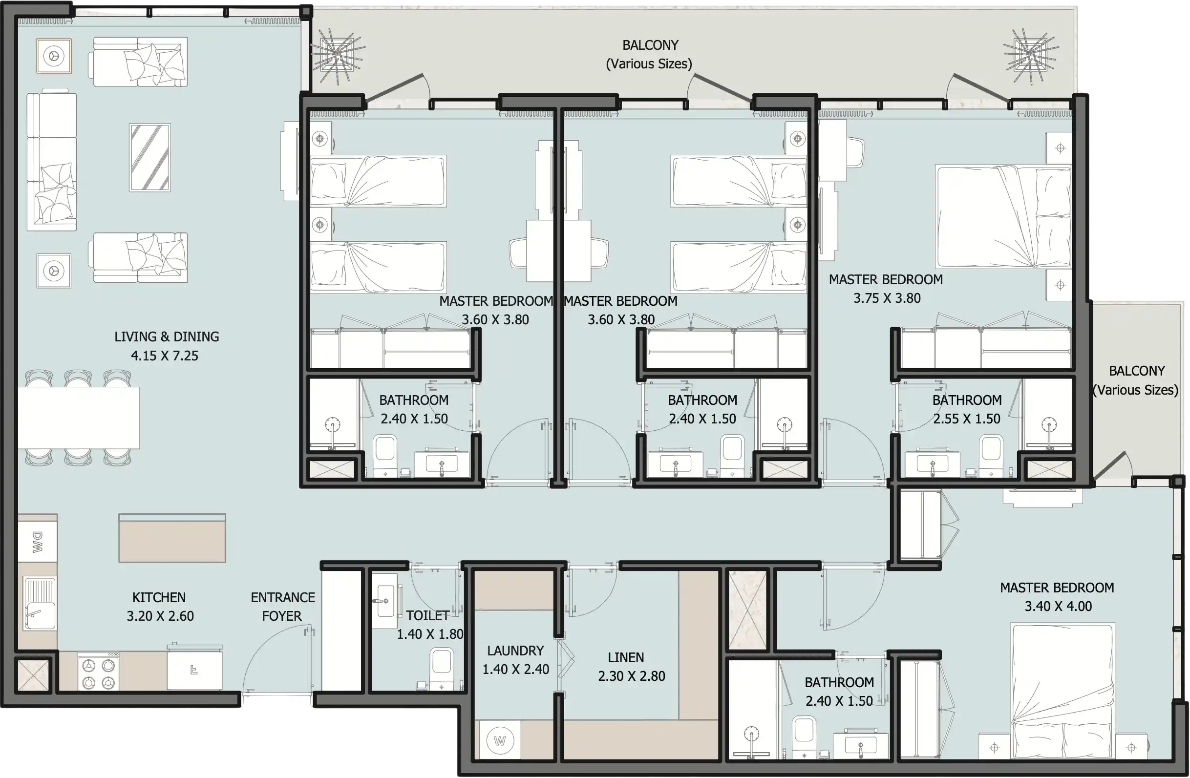 Планировки Verdana Empire by Reportage Properties