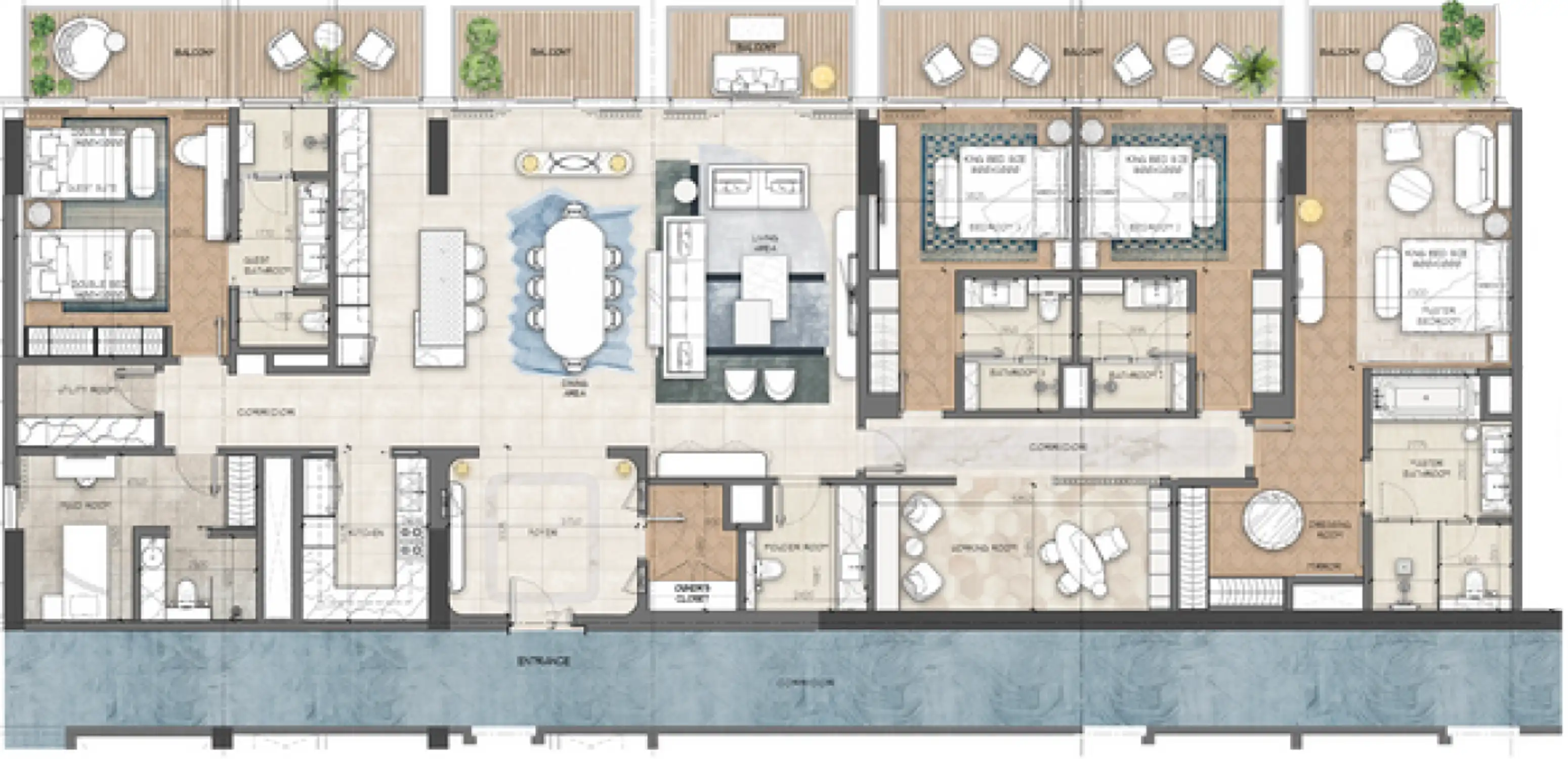 Планировка Nasim Al Bahr Residences Luxury Collection