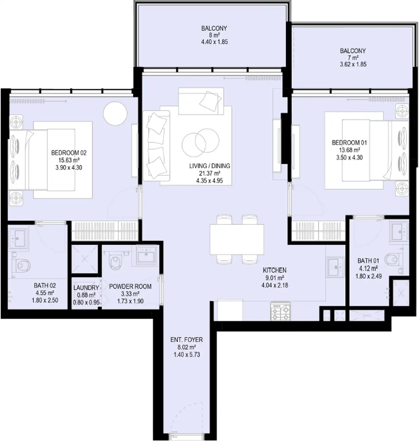 Планировка Aura Elite at Dubai Silicon Oasis