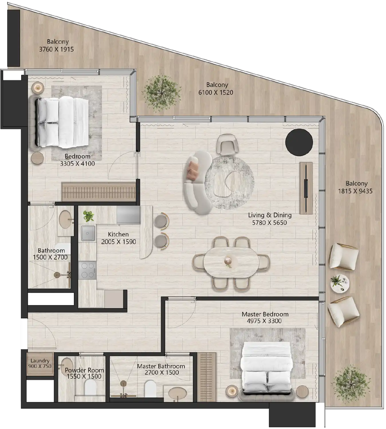 Floor Plans for IL VENTO by Kora Properties in Dubai