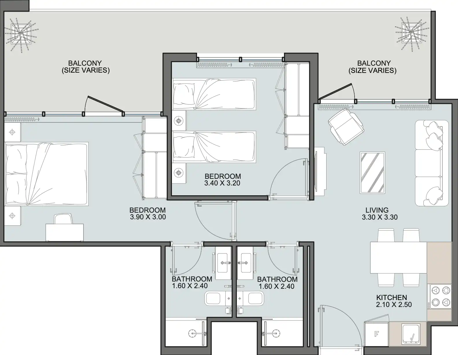 Floor Plans for Alba Tower in Dubai