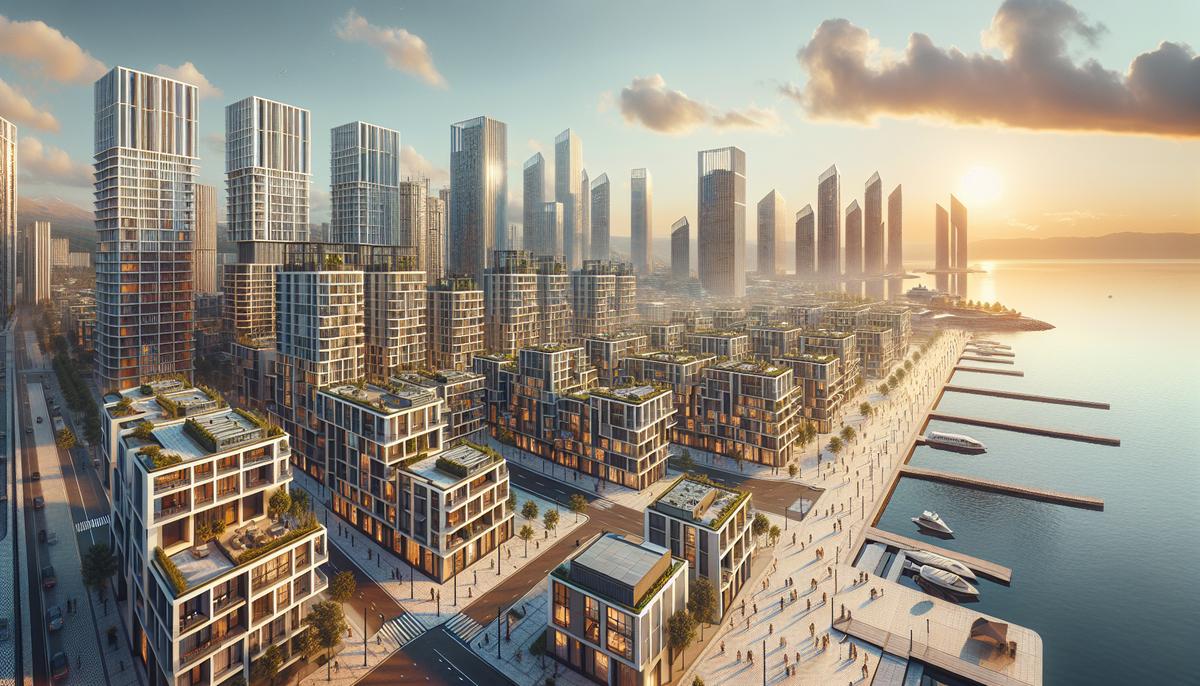 Обзор типов недвижимости в Батуми: что выбирают инвесторы Панорама жилых домов у моря в Батуми