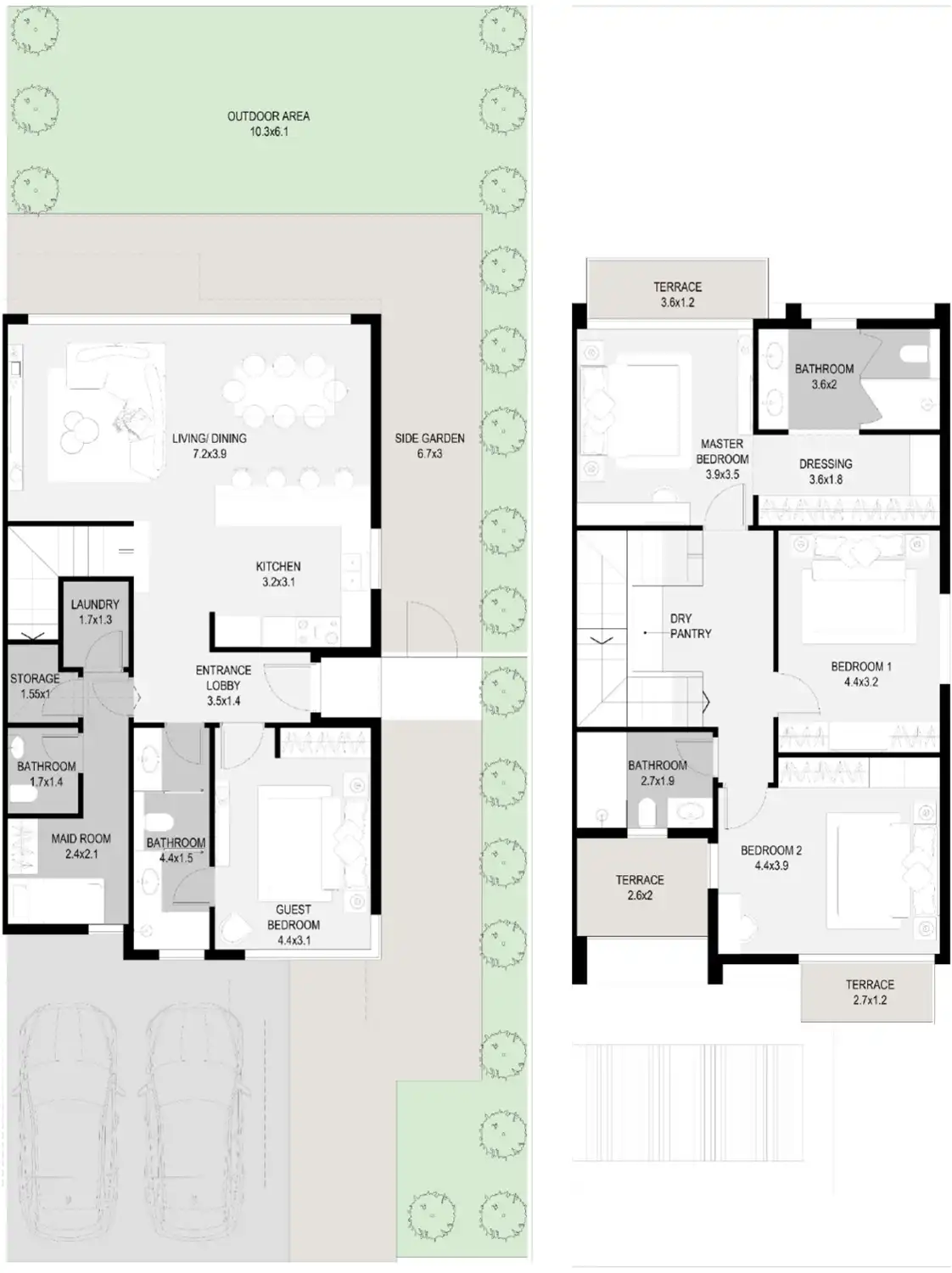 Floor Plans for Sukoon by Sanzen in Sharjah