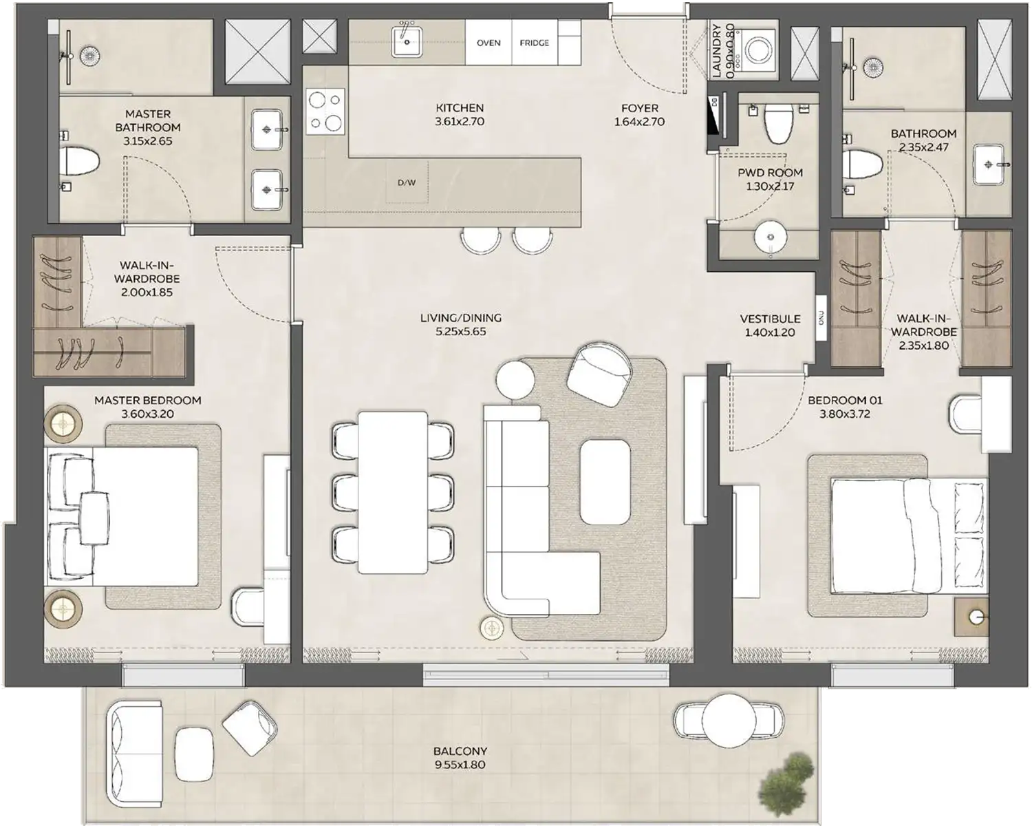Floor Plans for Roudah at Expo Valley Views in Dubai